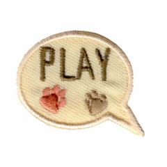 Applicatie Tekstballon play - 5st