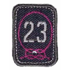 Iron-on patches 23 grey-pink - 5pcs