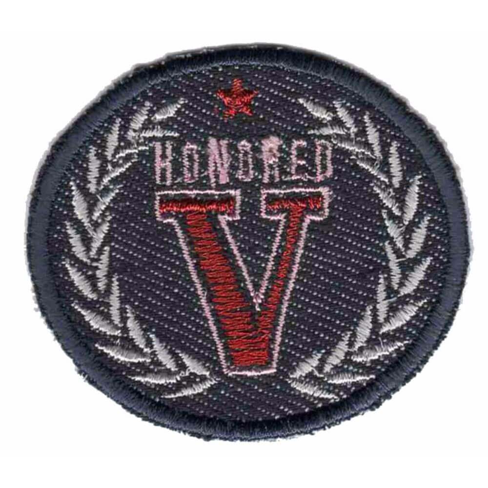 Iron-on patch honored V - 5pcs