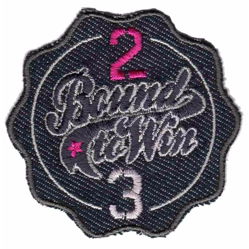 Iron-on patch button bound to win denim - 5pcs