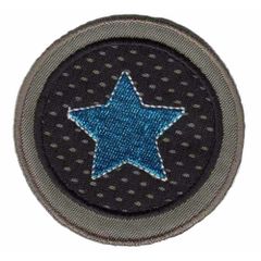 Iron-on patches shield 25 lurex blue - 5pcs