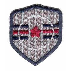 Iron-on patches shield with red star- 5pcs