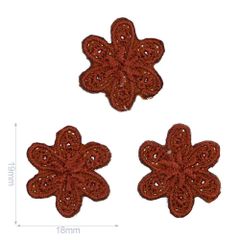 HKM Applicatie bloem 18x19mm - 5x3st