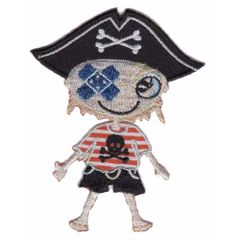 Applikation Piratenjunge mit Pflaster - 5 Stück