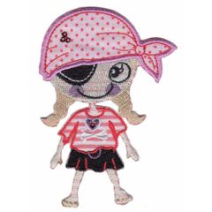 Applicatie Piratenmeisje met broek/rok - 5st