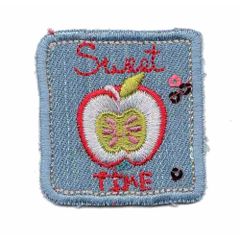 Iron-on patch apple - 5pcs