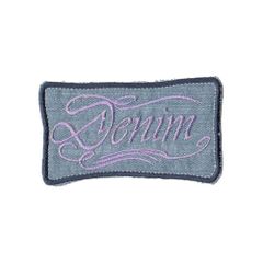 Applicatie Denim lichte jeans roze - 5st