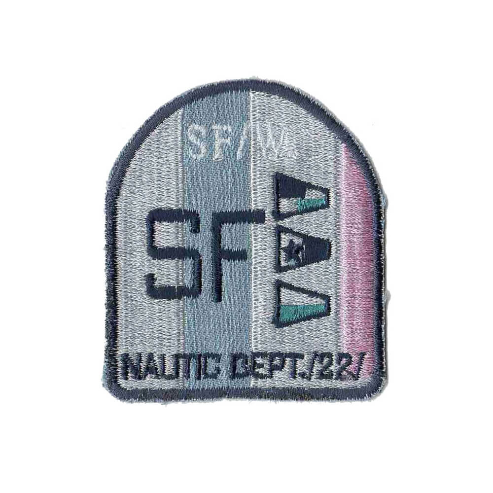 Iron-on patch arms SF with lurex flags - 5pcs
