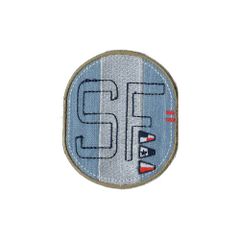 Applicatie Button SF witte jeans - 5st