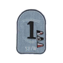 Applicatie Nummer 1 op lichte jeans - 5st