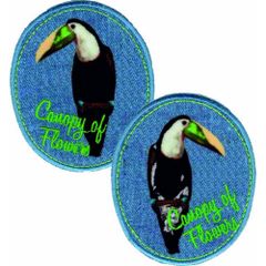 Applikationen Jeans Canopy Flowers - 5 Sets