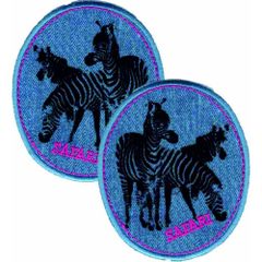 Applikationen Jeans Zebra rosa Set 2Stk - 5 Sets