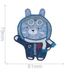 HKM Iron-on patch hare - 5pcs