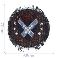 Iron-on patch button New York - 5pcs