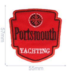 HKM Applikation Portsmouth 55x57mm rot - 5Stk
