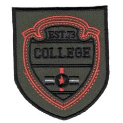 HKM Patch college est.73 60x75mm - 5pcs