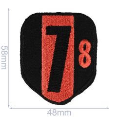 HKM Applikation Wappen 78 48x58mm - 5Stk