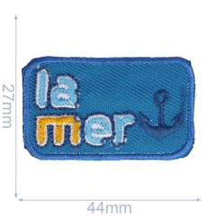 Iron-on patches La mer with anchor - 5pcs