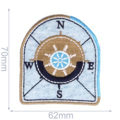 Applikation Wappen N-E-S-W - 5Stk