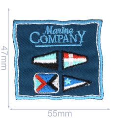Applicatie Marine Company blauw - 5st