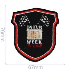 Applikation Wappen Interbike week schwarz - 5 Stück