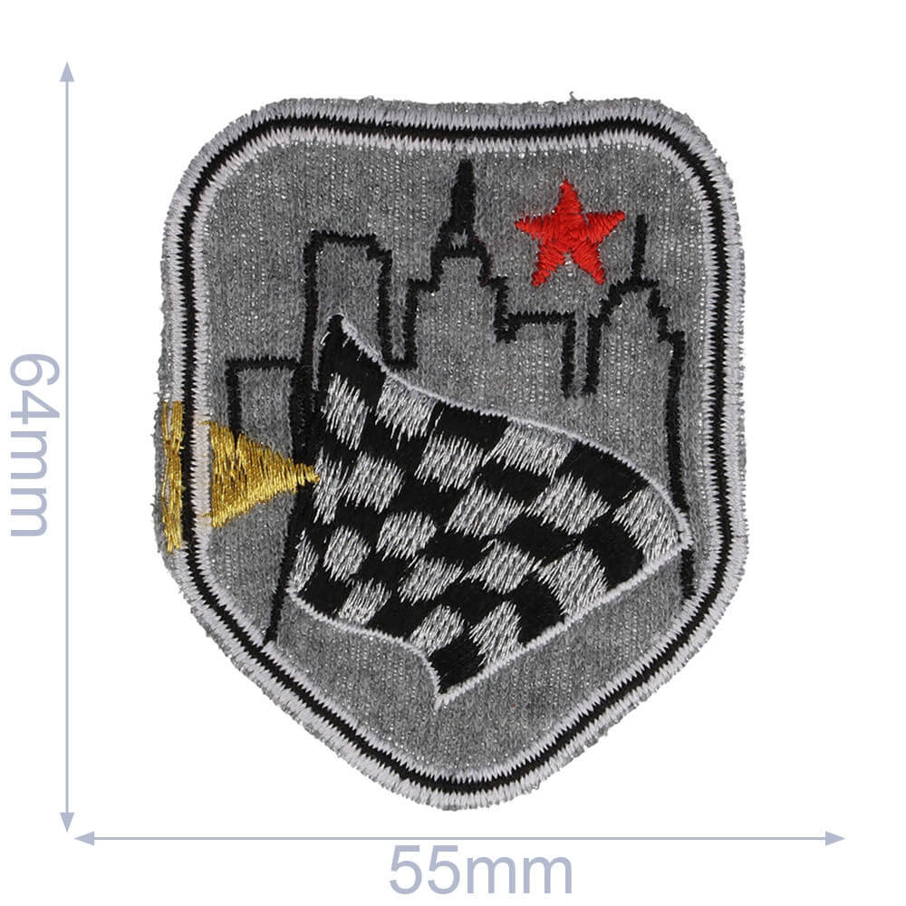 HKM Applicatie schild vlag 55x64mm - 5st