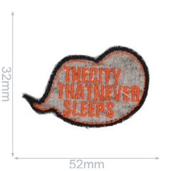 HKM Patch the city never sleeps 52x32mm - 5pcs