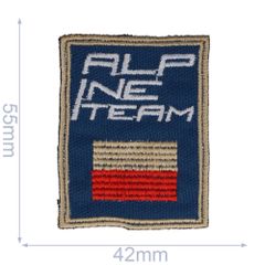 HKM Applicatie alpine team vierkant 42x55mm - 5st