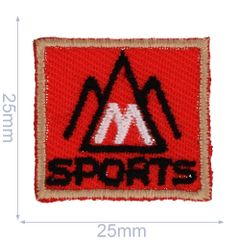 HKM Patch sports square 25x25mm - 5pcs