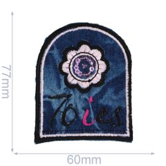 Iron-on patches arms dark jeans 70ies - 5pcs