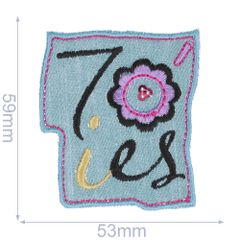 Applicatie 70ies lichte jeans - 5st