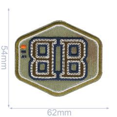 Iron-on patches B-B dark green - 5pcs