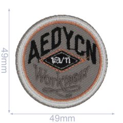 Iron-on patches circle Aedycn Orange-grey - 5pcs