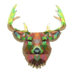 HKM Iron-on patch deer - 5pcs