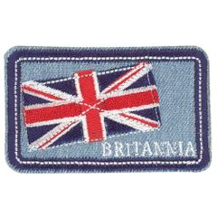 HKM Applicatie Britannia en vlag jeans - 5st