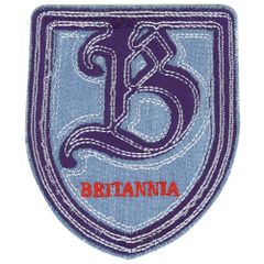 HKM Applikation Britannia rot-blau-weiß Wappen - 5Stk