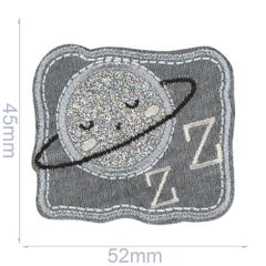 HKM Applikation Schlafender Mond 52x45mm - 5Stk