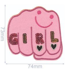 HKM Applikation Girl auf Faust 74x73mm - 5Stk