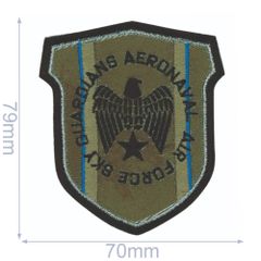 HKM Iron-on patch guardians aeronaval 70x79mm green - 5pcs