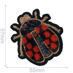 HKM Iron-on patch beetle - 5pcs