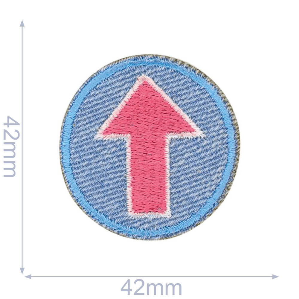 HKM Applicatie pijl roze in cirkel - 5st