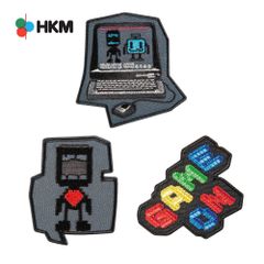 HKM Iron-on patch robot - 3pcs