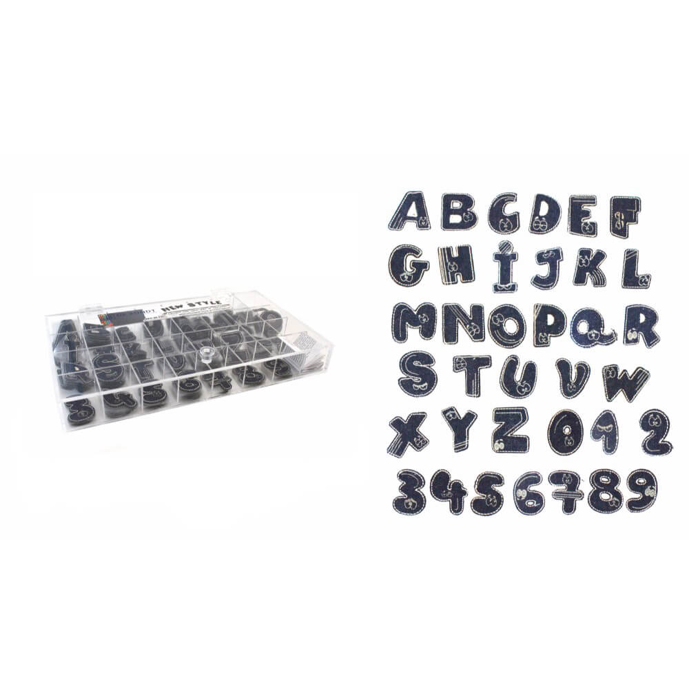 Applicatiebox letters jeans -1st