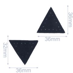 Sew-in Patches skirt slits Im.leath suede dark blue 2p - 5sets