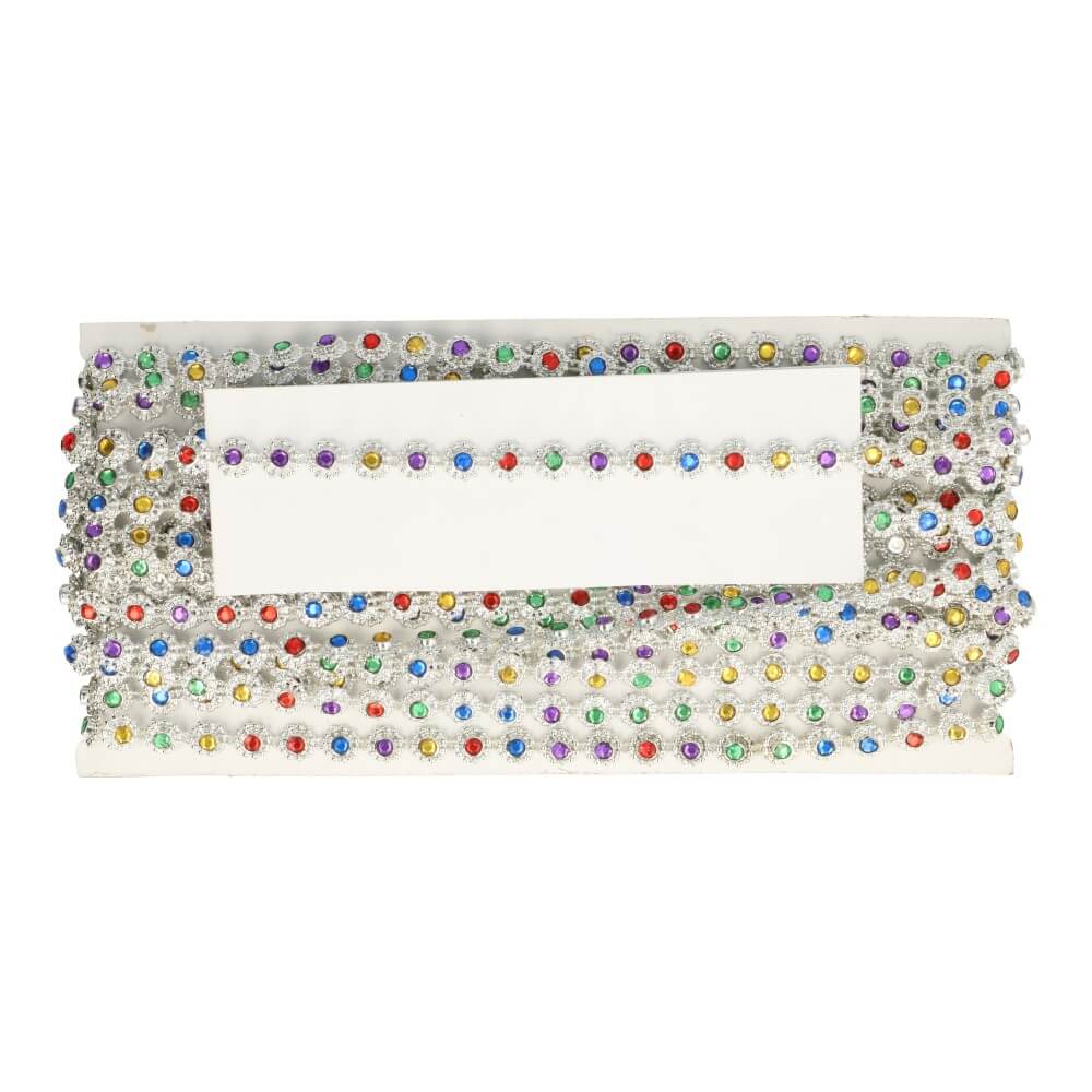 Bead trim flowers with diamantes 9mm - 9.2m