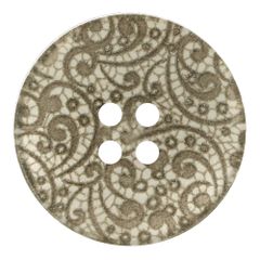 Knopf Laser Vintage grau vier Löcher - Größe 24 - 50 Stück