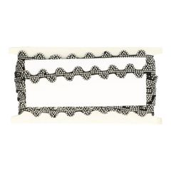 Ric rac trim with rhinestones 23mm black - 10m