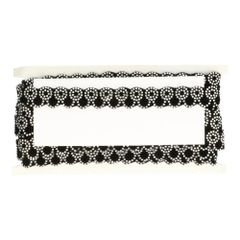 Trim with rhinestones 23mm black - 10m