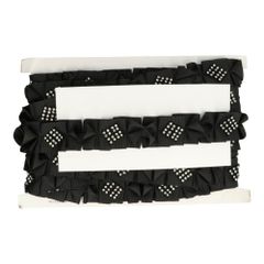 Box pleat ribbon with rhinestones 40mm - 9m