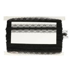 Band zwart met kraal 43mm - 15m